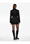 Jacquard Long Sleeve Buttoned Mandarin Collar Blazer Jacket - 2