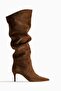 Knee-high suede boots - 2
