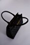 Baklava patterned belt detailed hand and shoulder bag black - 4