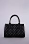 Baklava patterned belt detailed hand and shoulder bag black - 5