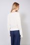 V-Neck Basic Thin Knitted Blouse Ecru - 4