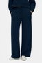 Ione Navy Blue Straight Leg Cotton Glitter Stone Printed Loose Fit Women's Sweatpants
