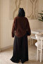 Brown Crew Neck Stoned Angora Soft Knit Sweater - 5