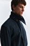 Asymmetric Collar Coat - 5