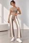 Women's Modal Fabric Contrast Stripe Detailed Straight-Leg Trousers Zg3535 - 2