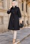 Hooded Trench Coat Black Hm2967