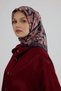 Sura Silk Scarf 53006 Navy Blue Burgundy - 4