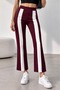 Women's Modal Fabric Contrast Stripe Detailed Straight-Leg Trousers Zg3535 - 2