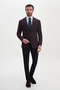 Plain Slim Fit Wool Blend Men's Jacket Plum - 41509.26K - 3