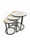 Anza 3-Piece Signature Nesting Coffee Table Set, Glass Top - Gold Black - 2