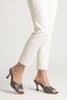 Nemesis Real Leather Women's Heeled Slippers with Nickel Stones - 3