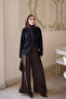 Black Buttoned Angora Soft Knit Cardigan - 2