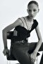 Draped dual-fabric crop top - 2