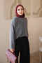 Smoked Crew Neck Stoned Angora Soft Knit Sweater - 4