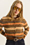 Women's Ethnic Patterned Crew Neck Buttoned Jacquard Knitwear Cardigan 20251120 - 3
