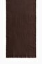 Linen-blend fringed table runner