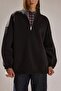 Stand-Up Collar Oversize 3-Yarn Sweatshirt - 3