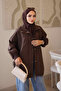 Brown Zippered and Decorated Jacket Trench - 4