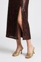 Nemesis Real Leather Women's Heeled Slippers with Gold Stones - 2