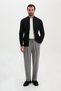 Striped Slim Fit Cashmere Zippered Side Pockets Stand Collar Men's Knitwear Cardigan Black - 11250.26K - 3