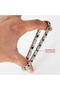 Silver Italian Charm Modular Bracelet - Flexible Modular Italian Charm Steel Bracelet – Silver Color Tarnish-Resistant Stainless Adjustable Unisex Jewelry - 3