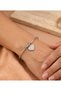 Silver Heart Charm Adjustable Cuff Bracelet - Heart Figured Ball Detailed Cuff Bracelet – Silver Color Tarnish-Free Steel Minimalist Adjustable Women's Jewelry