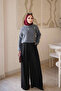 Smoked Crew Neck Stoned Angora Soft Knit Sweater - 2