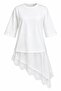 White Asymmetrical Lace Blouse - 2Y0771