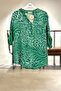Leopard pattern 3 button imported linen shirt