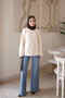 Cream Button Detailed Angora Knitwear Sweater - 2