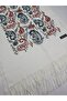 Embroidered Cashmere Wool Shoulder Shawl 70 X 200 cm Floral Ethnic Pattern Thick Tassel Shawl - 2
