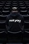 Unisex Oversize Hoodie Not You Again Printed Navy Blue – Hooded, Kangaroo Pocket, 3 Threaded Drawstrings - 2