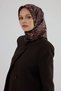 Twill Silk Scarf 53006 Burgundy Brown - 4