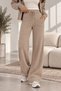 Women's Knitwear Cardigan & Wide-Leg Pants Two-Piece Set – Beige - 2