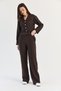 Women's Bitter Coffee Camisole Thessaloniki Buttoned Cardigan Palazzo Trousers Set 0483 60286543 - 3