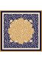 Twill Silk Scarf 53002 Navy Blue Mustard - 5