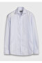 White Striped Regular Fit Long Woven Classic 100% Cotton Shirt - 7
