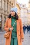 Women's Winter Knitwear Beanie Plain Knit Fold Detailed Soft Textured Beanie - 3