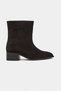 Aztek Bitter Brown Suede Leather Pointed Toe Block Heel Women's Boots - 8