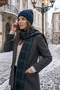 Women's Winter Knitwear Beanie Plain Knit Fold Detailed Soft Textured Beanie - 5