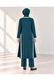 Women's Polo Collar Textured 2-Piece Tunic and Pants Knitwear Set - 3