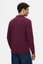 Maxwell Claret Red Polo Collar 100% Cotton Printed Standard Fit Men's Sweatshirt - 4