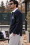 Boxy Fit Shirt Collar Sportsman Men's Sweatshirt - 5