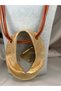 Statement Necklace with Multiple Leather Straps – Large Geometric Pendant with Natural Stone Detail for Women - 2