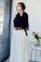 Premium Front Pleated Belted Poplin Palazzo - Ecru - 4