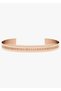 Dw Lettering Printed Rose Gold Color Steel Handcuff Bracelet – Tarnish-Free Stainless Stylish Design Minimal Women's Jewelry - 5