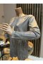 Women's Middle Age and Above Laser Cut Aden Shiny Winter Mother's Cotton Dress - 3