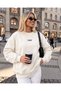 Women's Minimal Printed 3 Thread Sweatshirt – Oversize Crew Neck