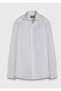 White Striped Regular Fit Long Woven Classic 100% Cotton Shirt - 7