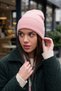 Women's Winter Knitwear Beanie Plain Knit Fold Detailed Soft Textured Beanie - 6